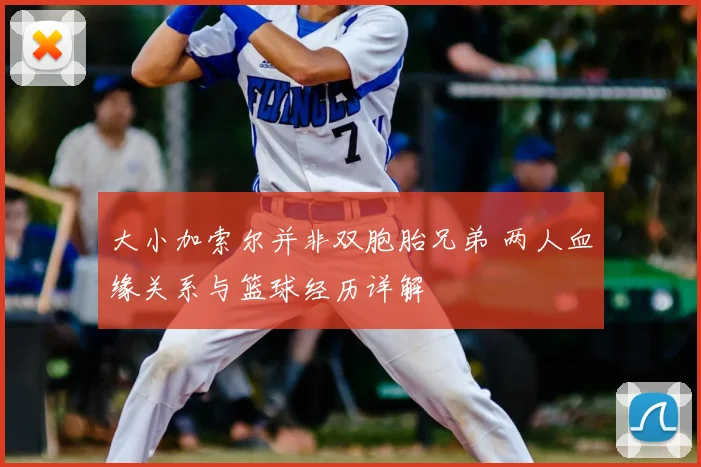 大小加索尔并非双胞胎兄弟 两人血缘关系与篮球经历详解